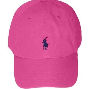 Polo Ralph Lauren Cotton Chino Cap Pink Blue Logo